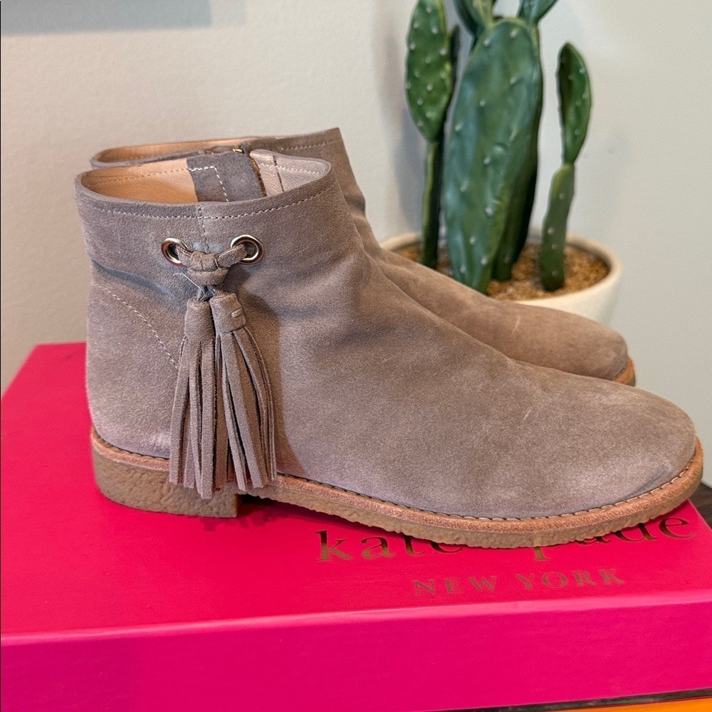 Kate Spade Tassel Bella My Stone Sport Suede Bootie Boho Western Size‎ 6.5 - Picture 4 of 12